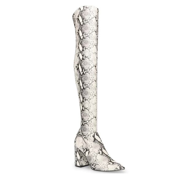 Steve Madden Women's Jacoby Thigh High Over The Knee Boots Snake Pattern Tall 6 - Picture 2 of 6